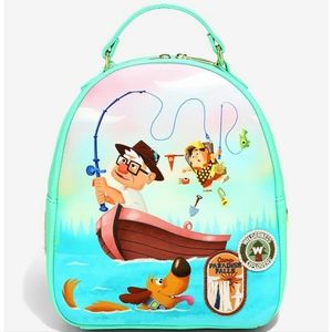 Our Universe Disney Pixar Up Carl & Russell Fishing Mini Backpack - NWT